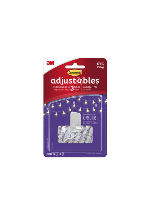 command Other - Command Adjustables Repositionable Damage Free  14ct Clips and 30c Strips NWB.